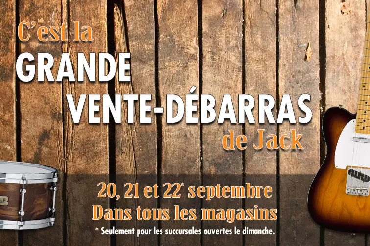 Ne manquez pas la Grande vente-dbarras de Jack!